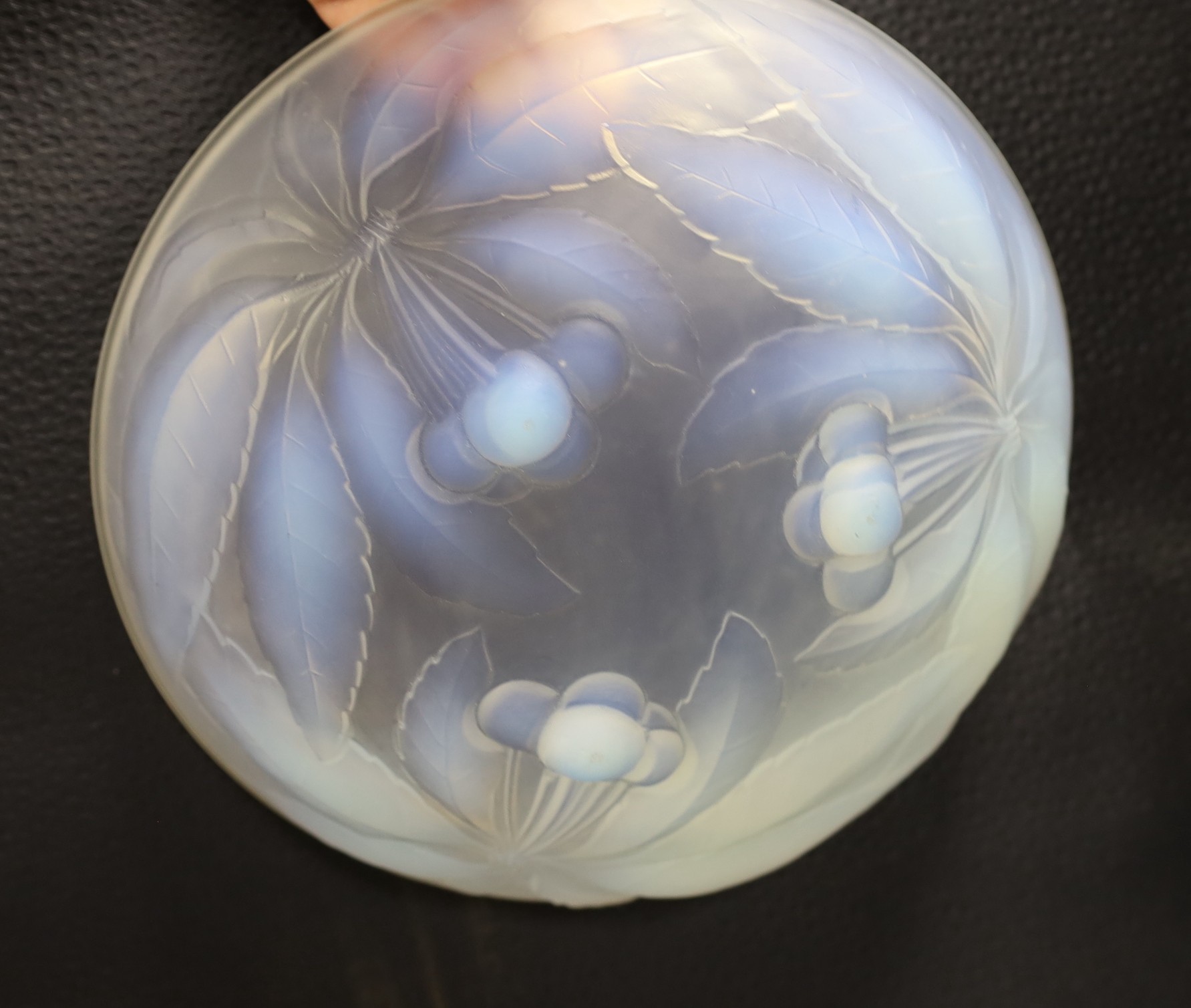 G. Vallon, a frosted glass bowl, 24cm diameter